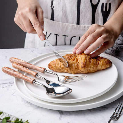 Stainless Steel Cutlery With Wooden Handle Set