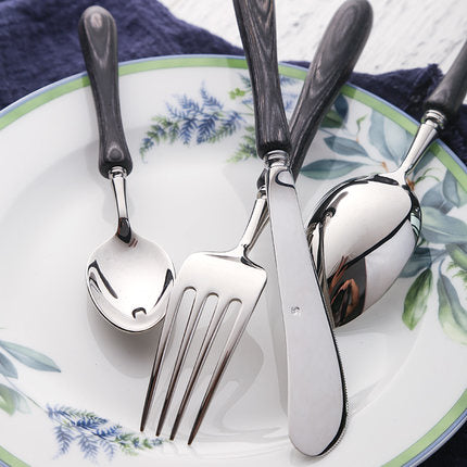 Stainless Steel Cutlery With Wooden Handle Set