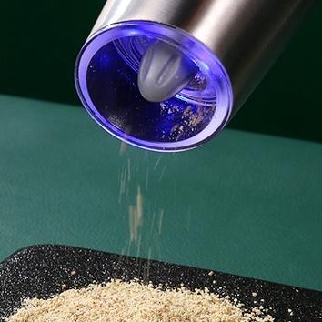 Premium Gravity Electric Salt and Pepper Grinder with LED Light