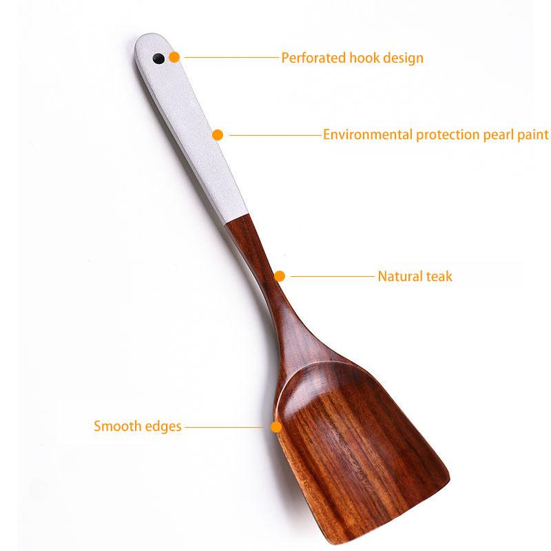 Wooden Cooking Utensils Set for Kitchen, Non Stick Cookware Tools