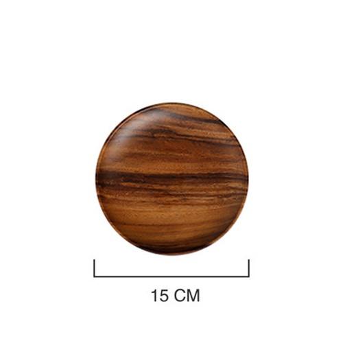 Unbreakable Classic Round Wood Dinner Plates