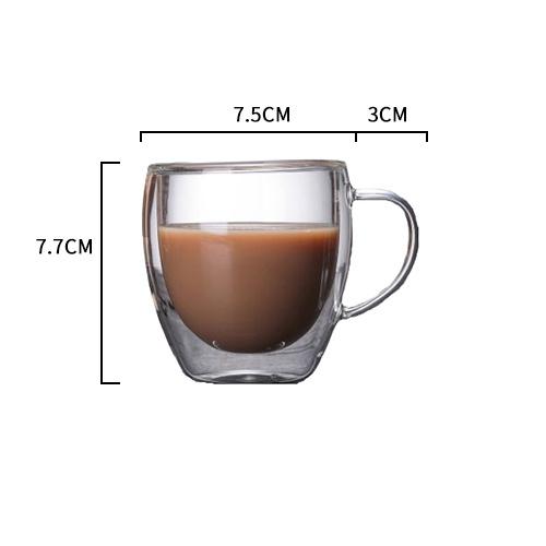 Transparent Glass Cup Milk Whiskey Tea Beer Double Creative Heat Resistant Espresso Coffee Cup Cocktail Vodka Wine Mug Drinkware