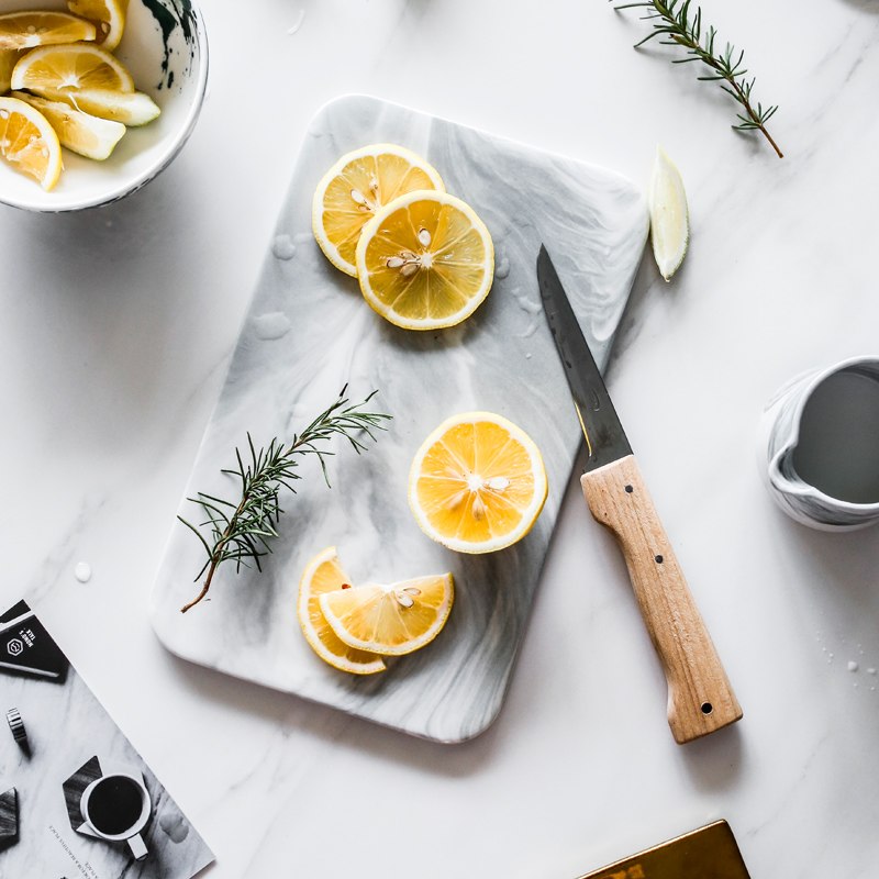 Marble Pastry Board White