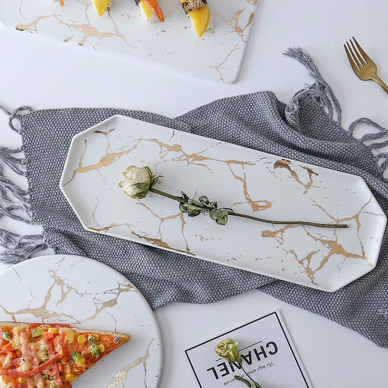 Creative Marbled Ceramic Tableware