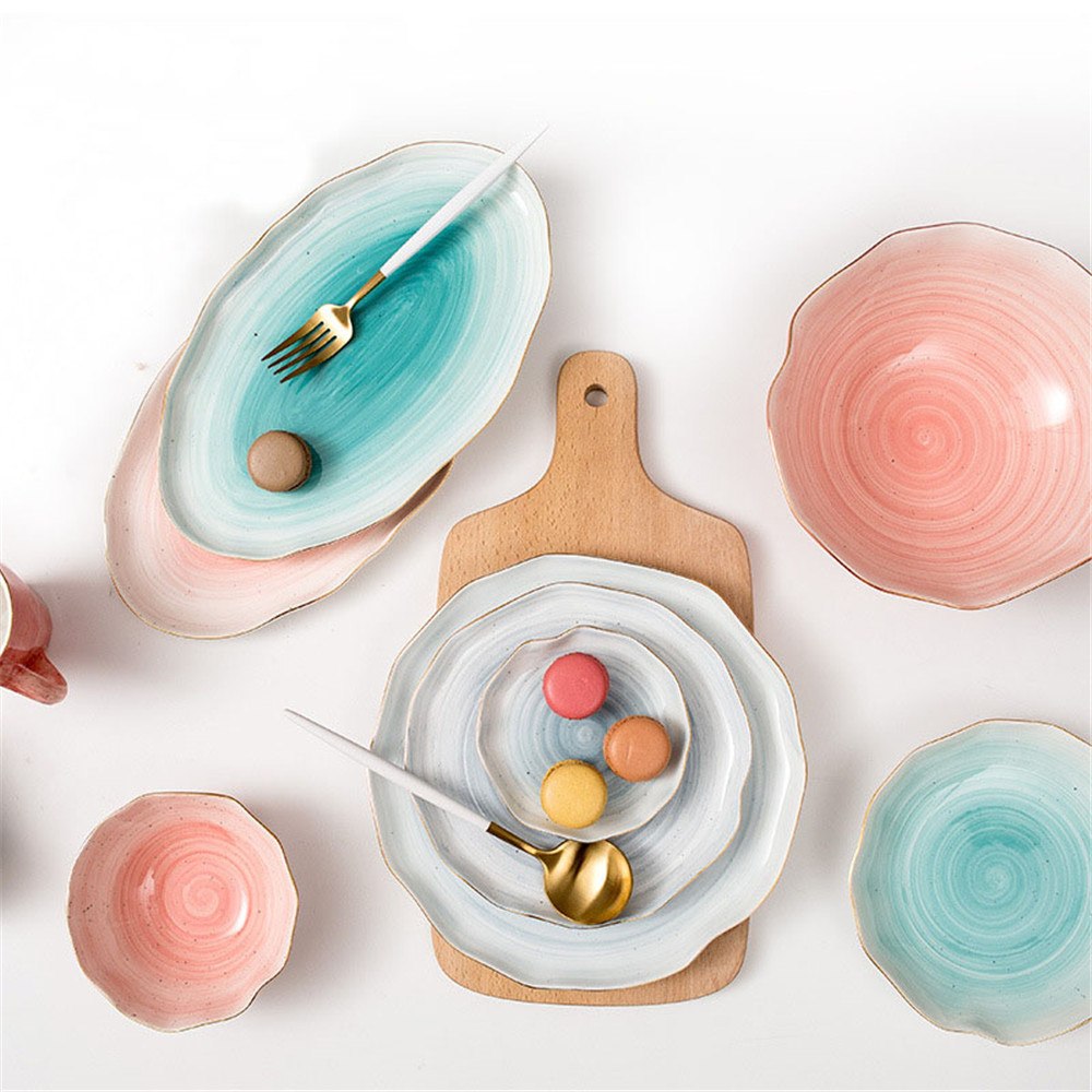 Gradient Color Ceramic Plate