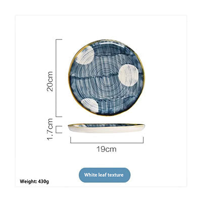 Japanese-Style Hand-Painted Ceramic Steak Western Dish