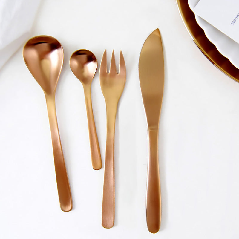 Rose Gold Stainless Steel Flatware Set
