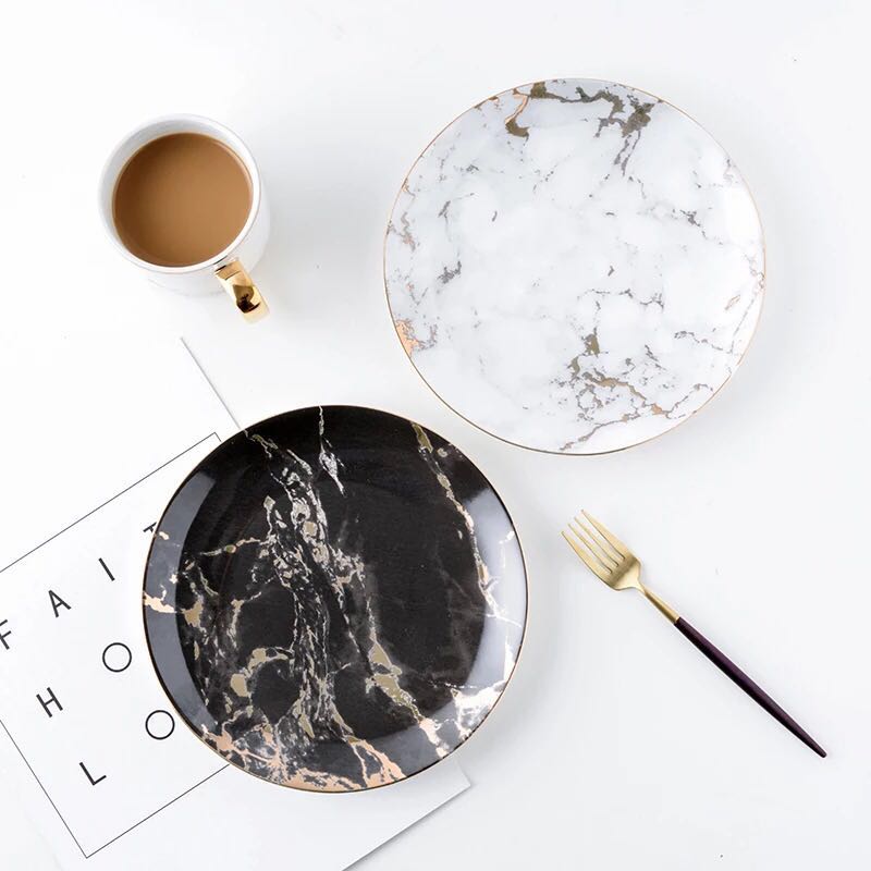 Marbled Ceramic Michelangelo Plate