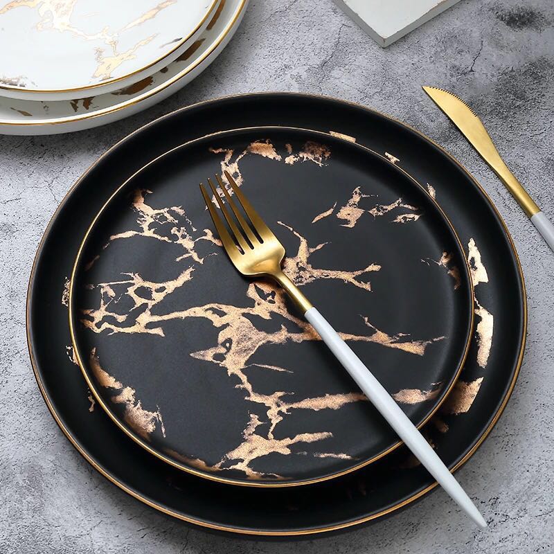 Marble Phnom Penh Ceramic Western Plate