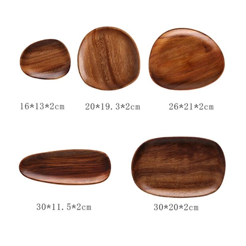 Round Wood Plates, Perfect for Serving, Sushi, Cheese, Sandwiches