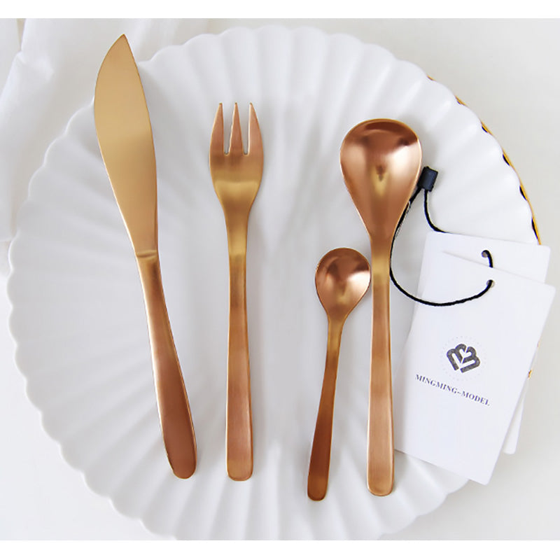 Rose Gold Stainless Steel Flatware Set