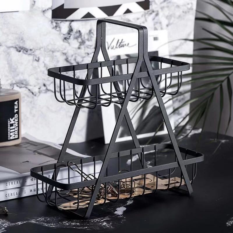 Two Tier Standing Rack Cabinet Organizer