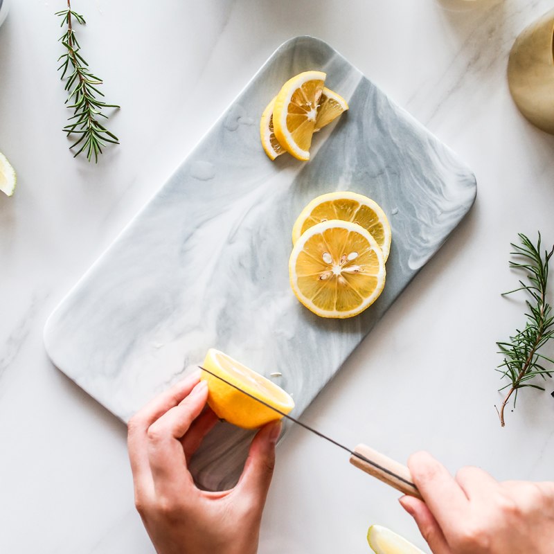 Marble Pastry Board White