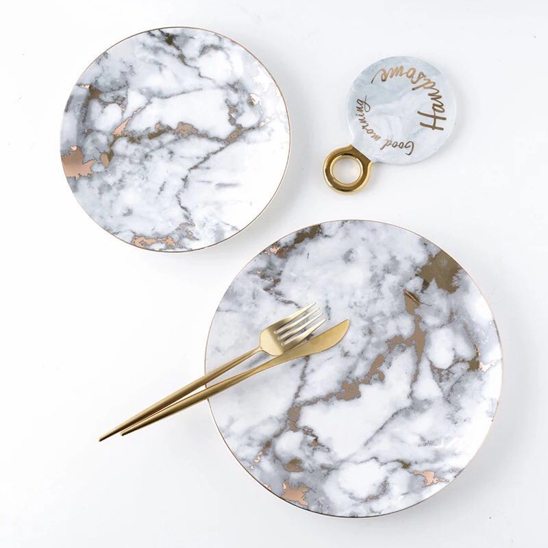 Marbled Ceramic Michelangelo Plate