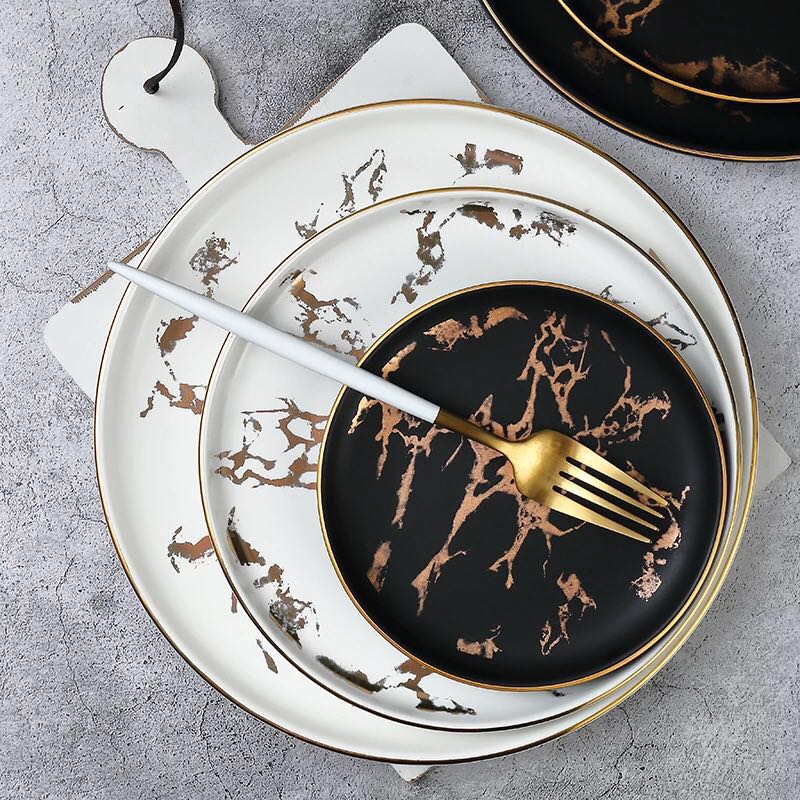 Marble Phnom Penh Ceramic Western Plate