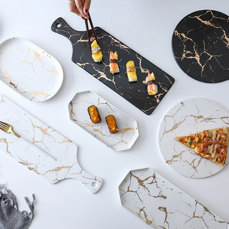 Creative Marbled Ceramic Tableware