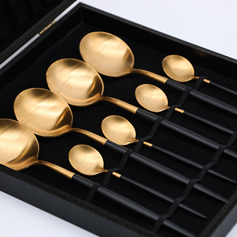 Black Gold Cutlery Gift Box