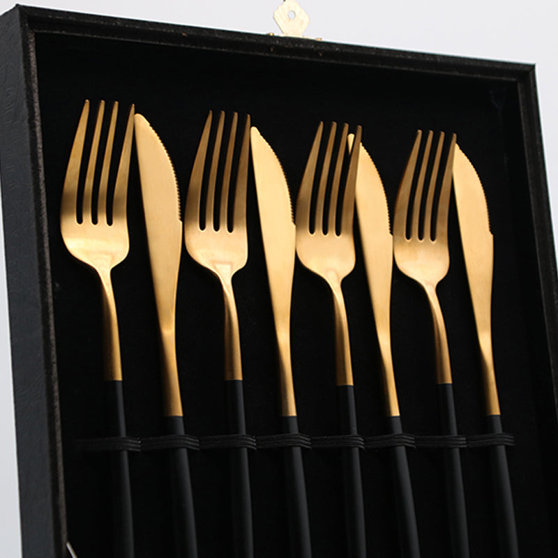 Black Gold Cutlery Gift Box