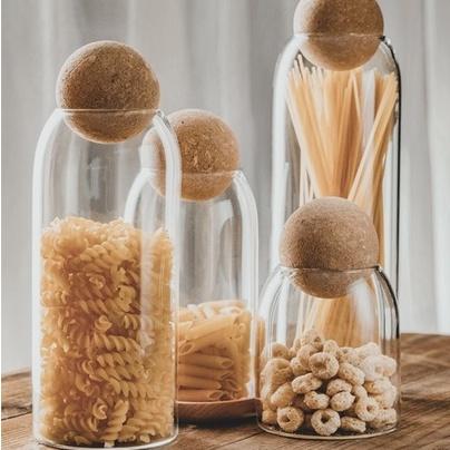 Glass Storage Container with Ball Cork