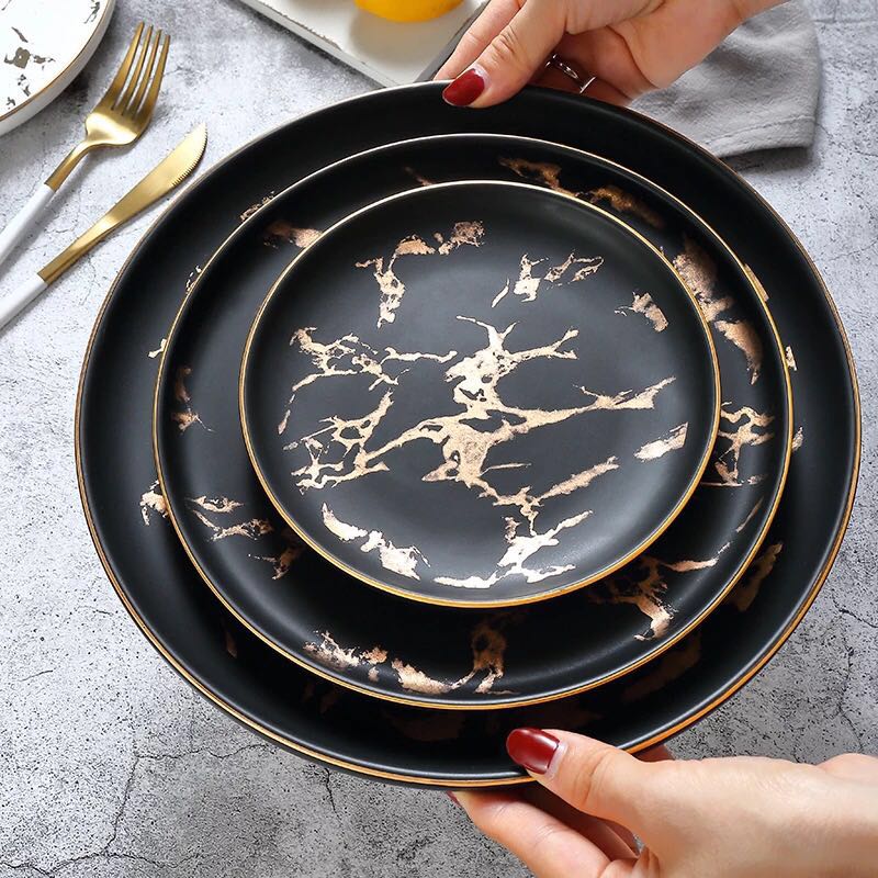 Marble Phnom Penh Ceramic Western Plate