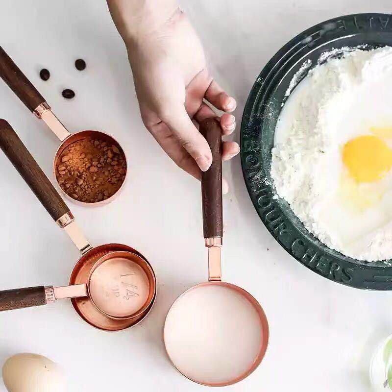 Black Walnut Rose Gold Spoon Set