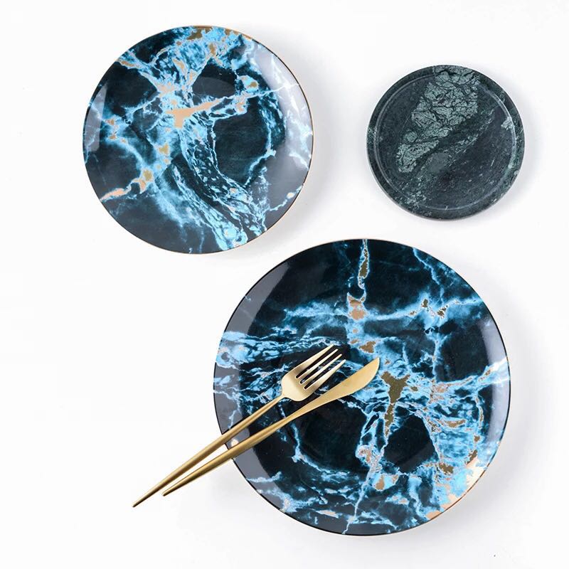 Marbled Ceramic Michelangelo Plate