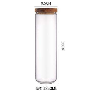 Glass Storage Containers, Airtight Glass Jars with Bamboo Lids