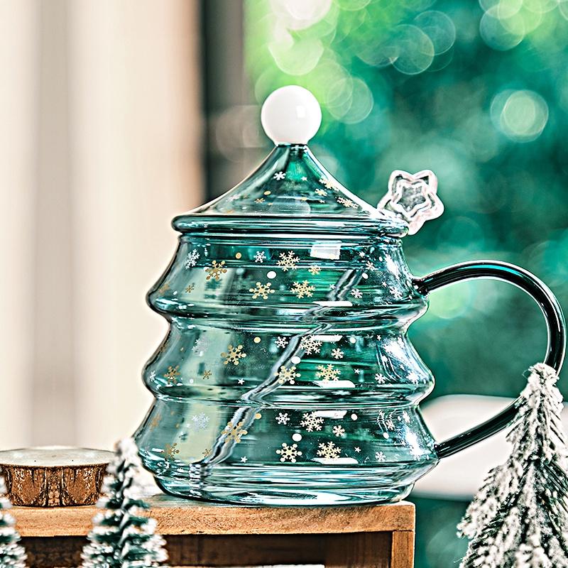 Crystal Christmas Tree Shaped Coffee Cup