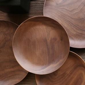 Unbreakable Classic Round Wood Dinner Plates