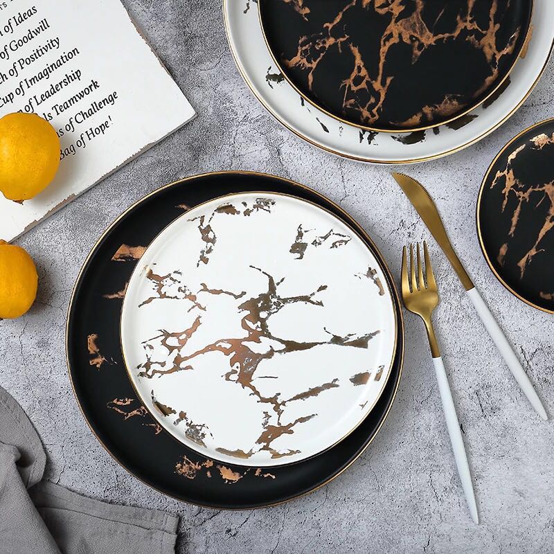 Marble Phnom Penh Ceramic Western Plate