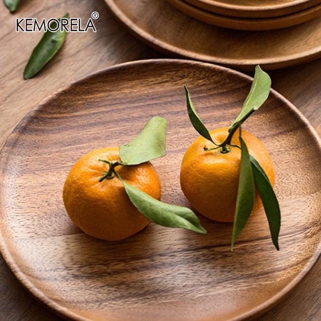 Unbreakable Classic Round Wood Dinner Plates