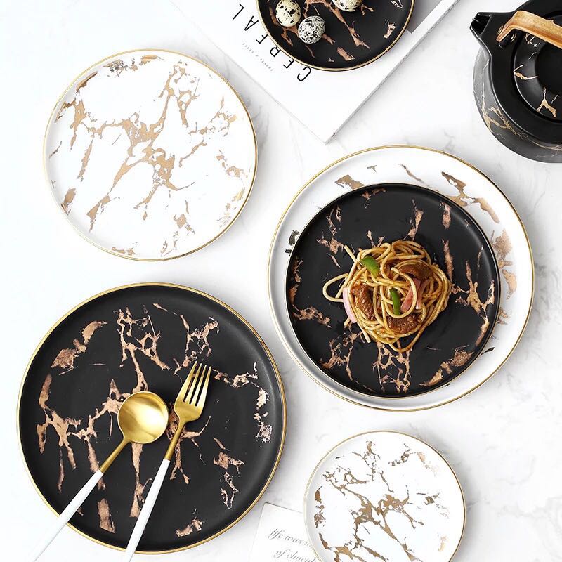 Marble Phnom Penh Ceramic Western Plate