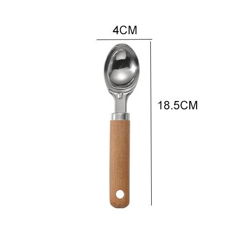 Kitchen Tool Wooden Handle Stainless Steel Set