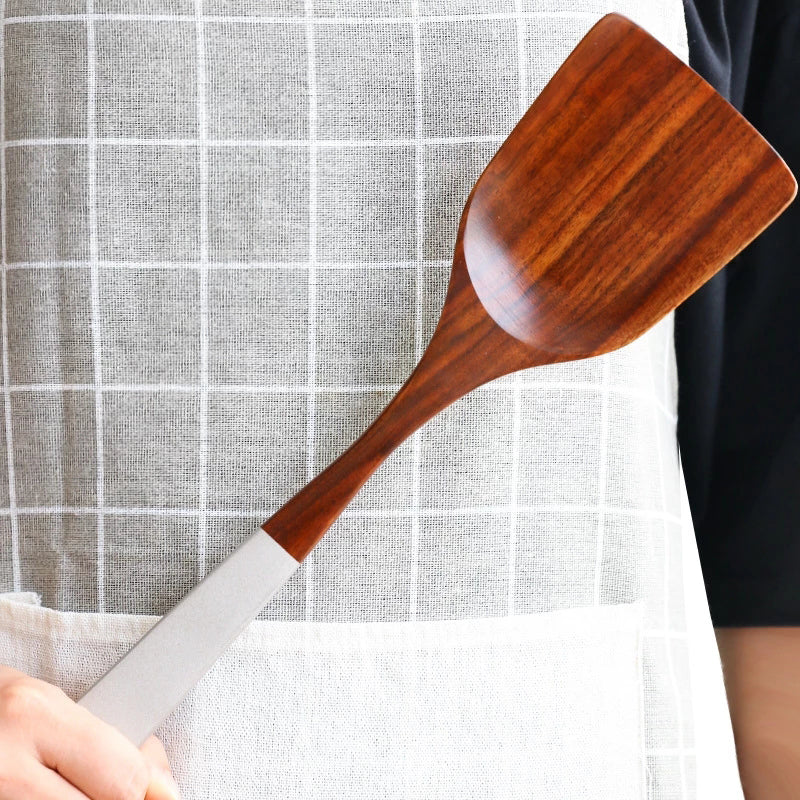 Wooden Cooking Utensils Set for Kitchen, Non Stick Cookware Tools