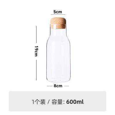 Clear Glass Carafe With Cork Stopper