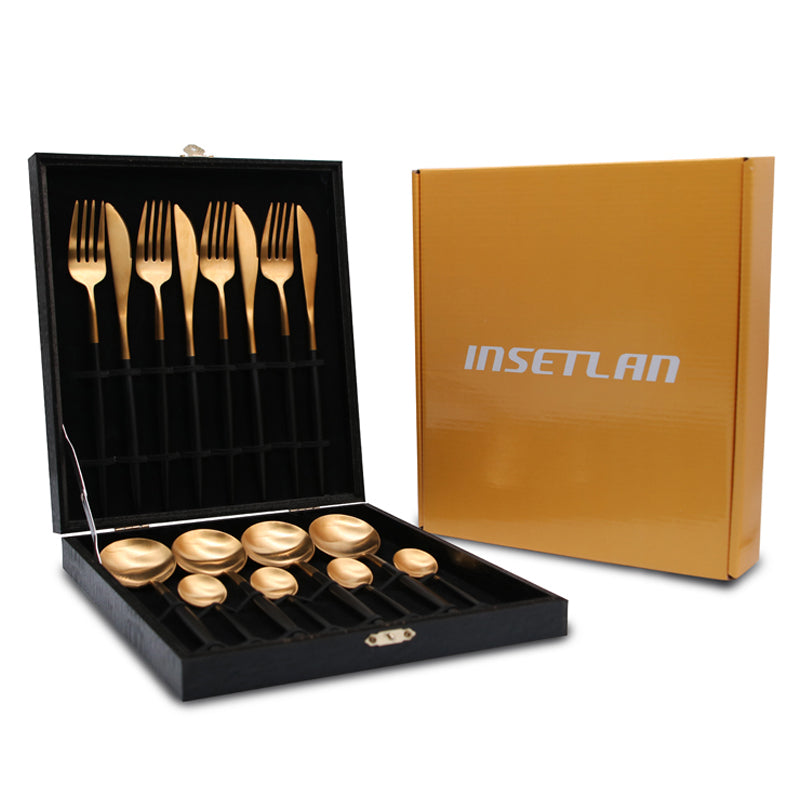 Black Gold Cutlery Gift Box