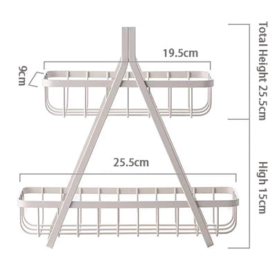 Two Tier Standing Rack Cabinet Organizer
