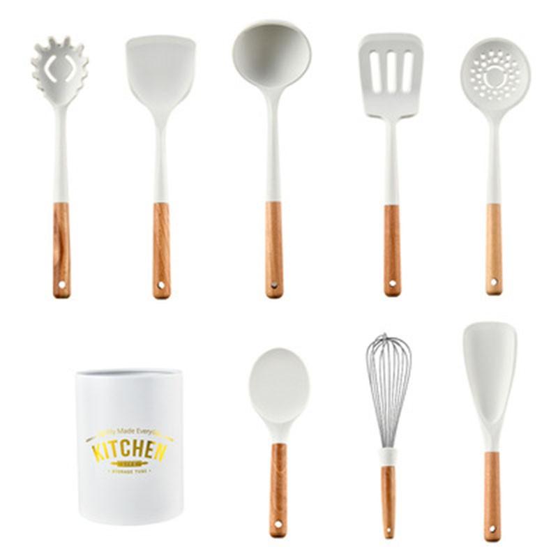 New Tiffany Blue & White Silicone Cooking Utensils (BPA Free)