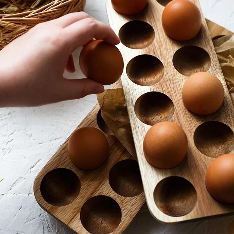 Premium Wood Egg Tray