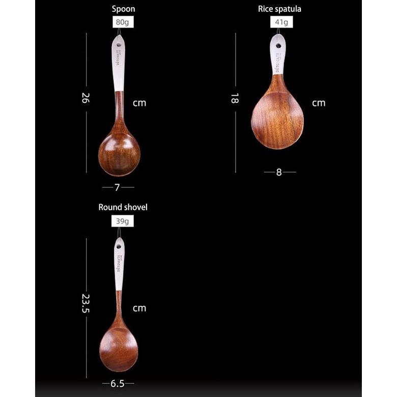 Wooden Cooking Utensils Set for Kitchen, Non Stick Cookware Tools