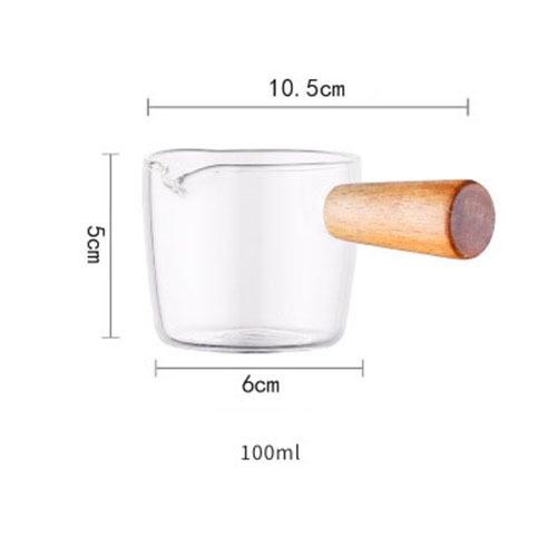 Milk Cup with Wood Handle