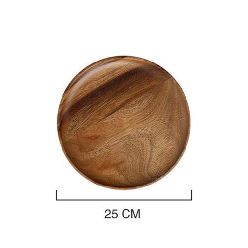 Unbreakable Classic Round Wood Dinner Plates
