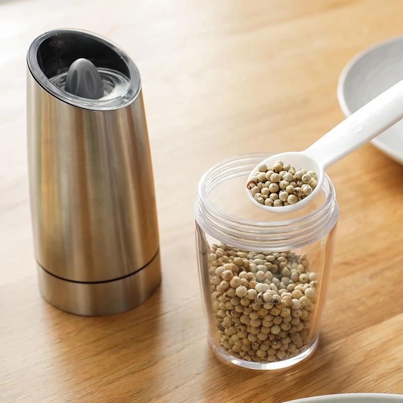 Premium Gravity Electric Salt and Pepper Grinder with LED Light
