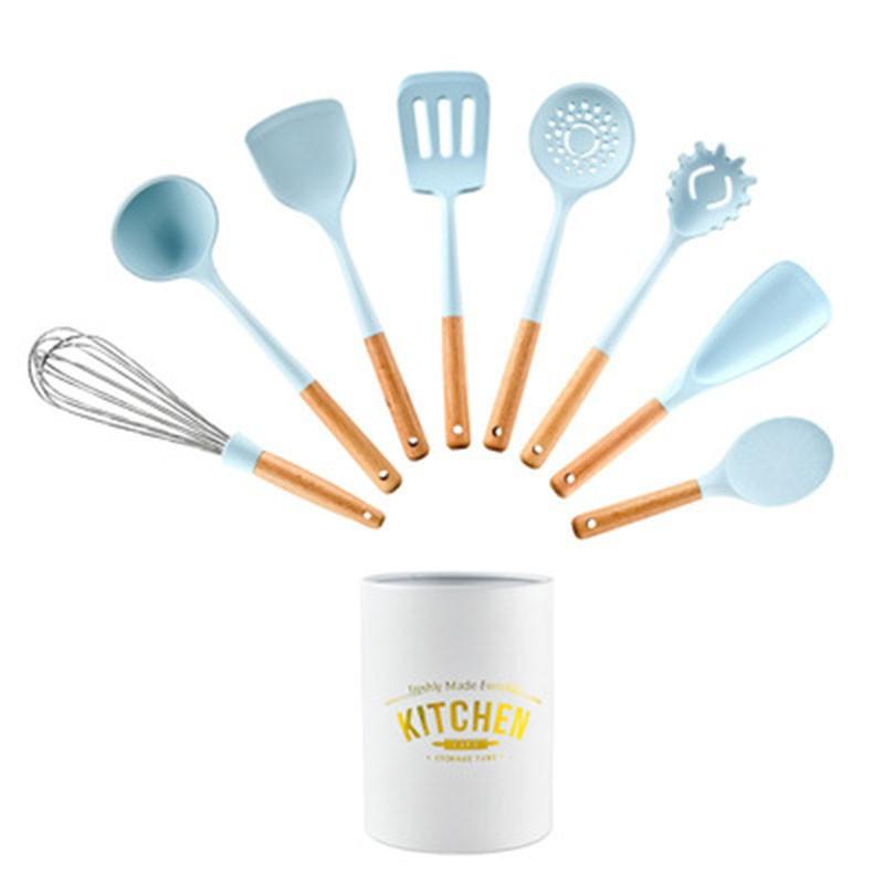 New Tiffany Blue & White Silicone Cooking Utensils (BPA Free)