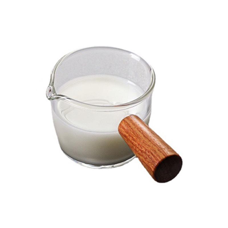 Milk Cup with Wood Handle