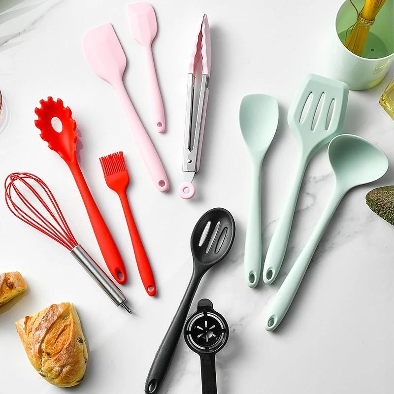 12Pcs Silicone Kitchen Utensil Set, Nonstick Cookware (BPA Free)