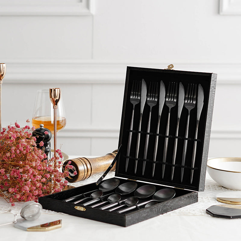 Titanium Black Dinner Set