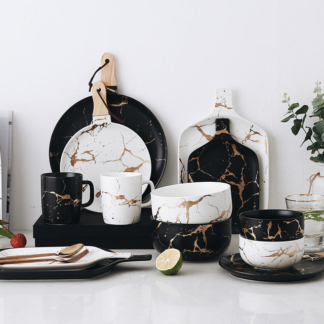 Creative Marbled Ceramic Tableware