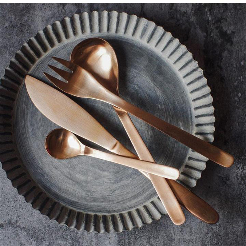 Rose Gold Stainless Steel Flatware Set