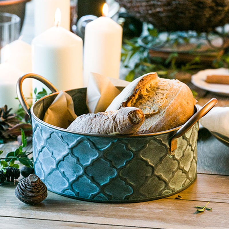 Iron Bread Basket Retro Antique Style